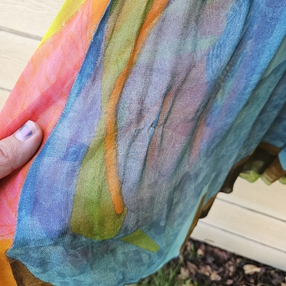 Anthropologie bl^nk London multicolor swing dress small petite SP PS - Picture 10 of 12